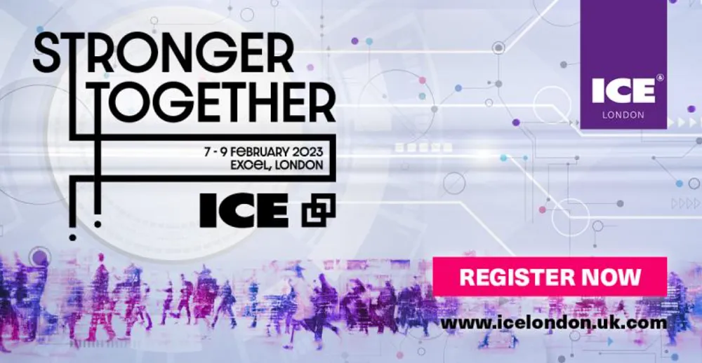 Registro en el evento del juego ICE London 2023.