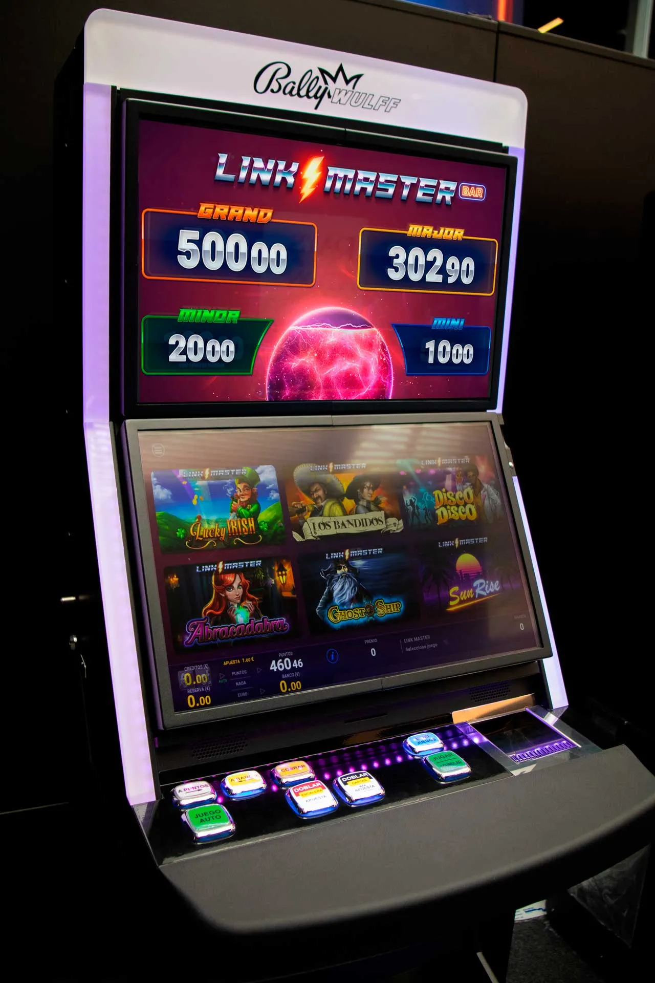 El modelo Link Master Bar de la marca BALLY WULFF distribuido por NOVOMATIC Spain