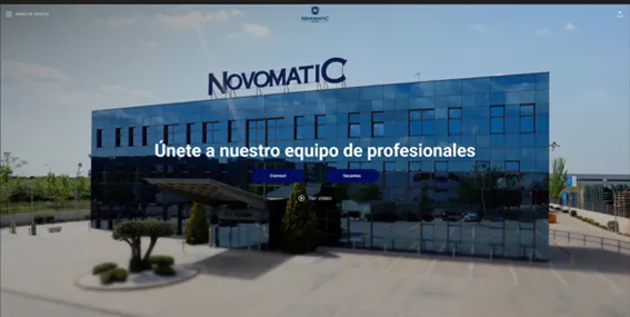 Captura del portal de empleo de NOVOMATIC Spain