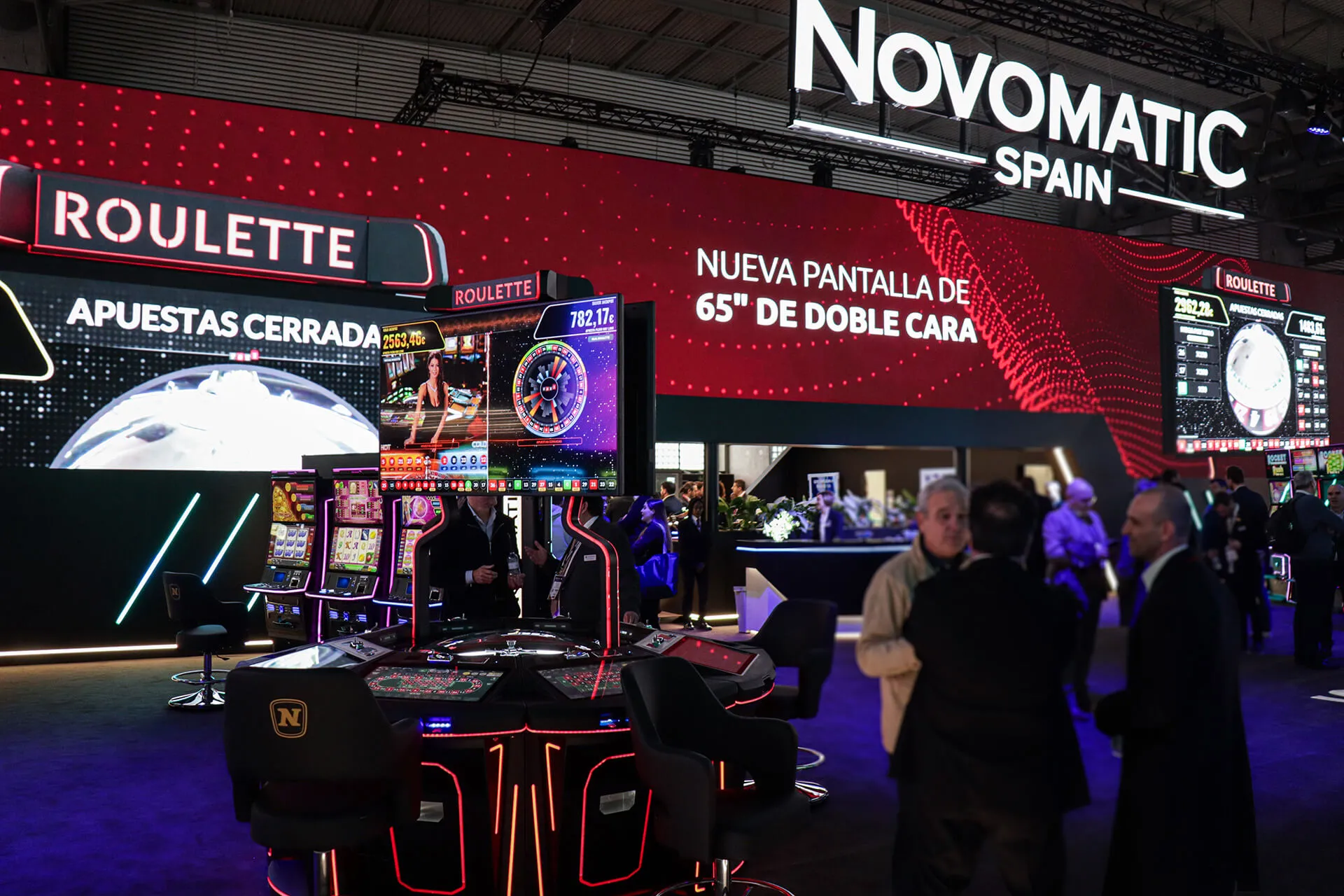 La rulet Fazi en el stand de NOVOMATIC Spain durante la feria ICE Barcelona 2026
