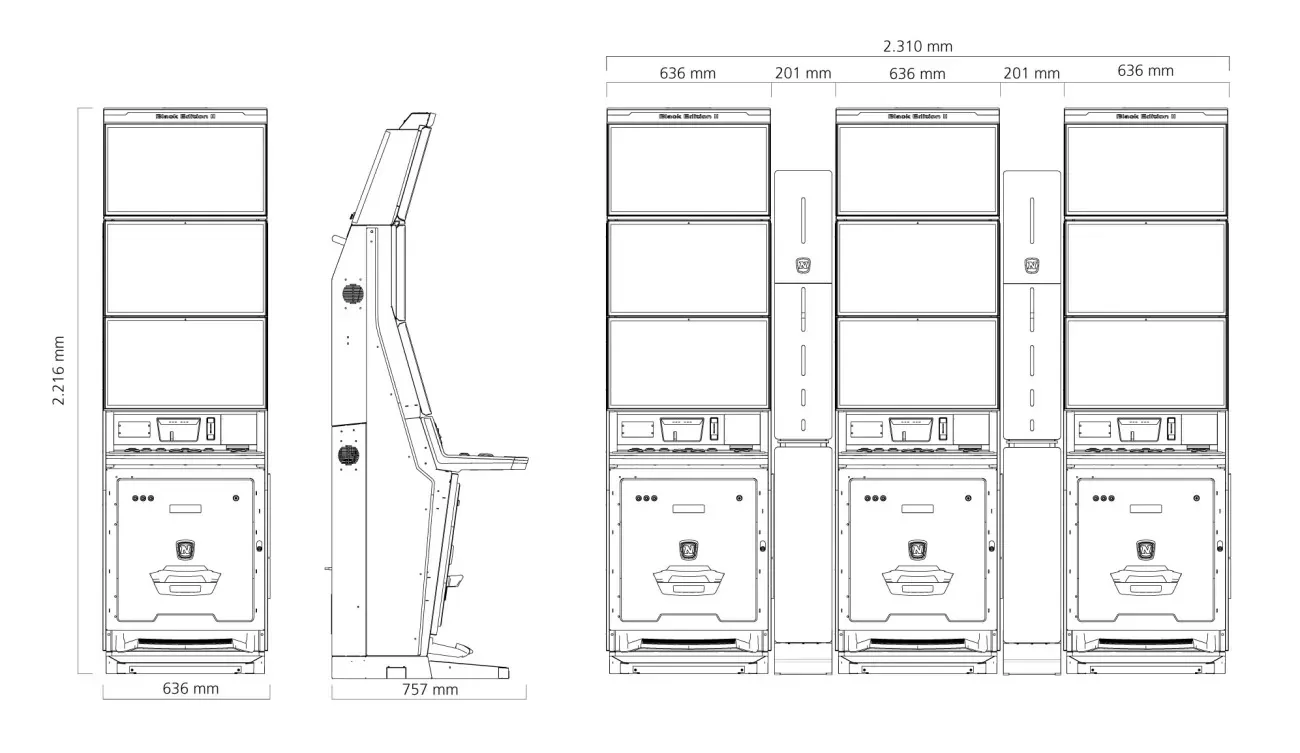 Medidas del mueble FV837A Black Edition II de Impera Link Series 2