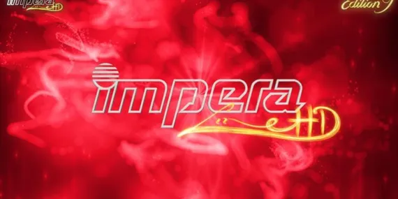 Logotipo con fondo rojo de Impera Line 9 HD de NOVOMATIC para Casino