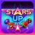 Logo de Stars Up juego de frutas y flechas de NOVOMATIC en pequeño.